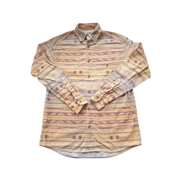 Cabelas Aztec Shirt Mens Medium Southwest  Western   (1001) - Picture 1 of 6